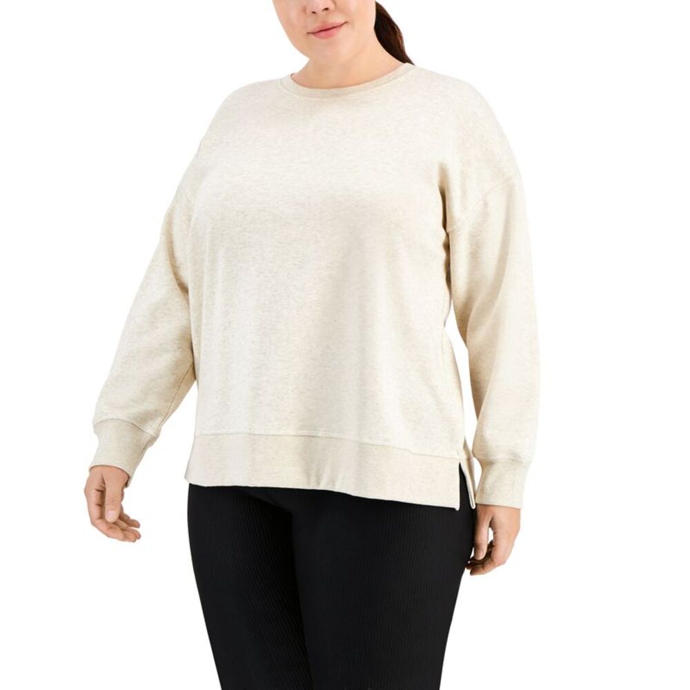 ID Ideology Plus Size Solid Crewneck Sweatshirt